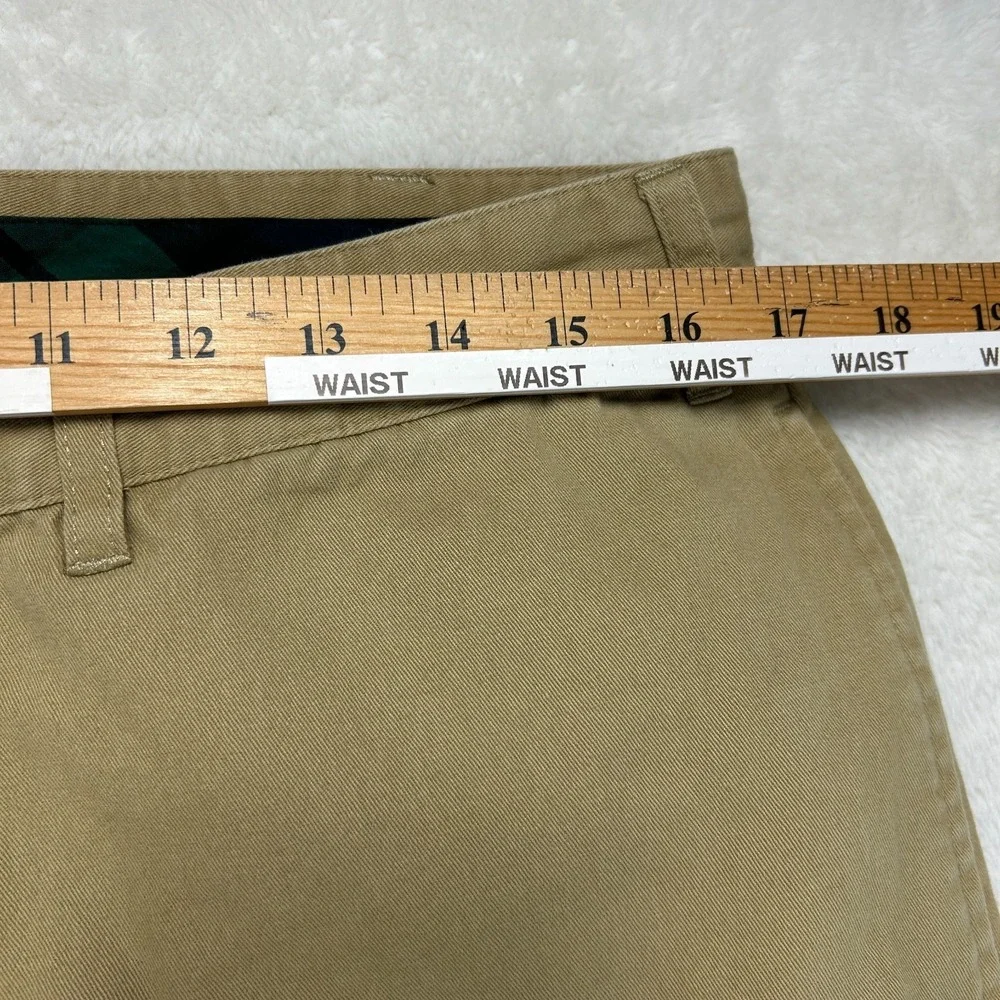 Castaway Nantucket Island Chino Pants Mens 34x32 Brown Plaid Lined Mid Rise